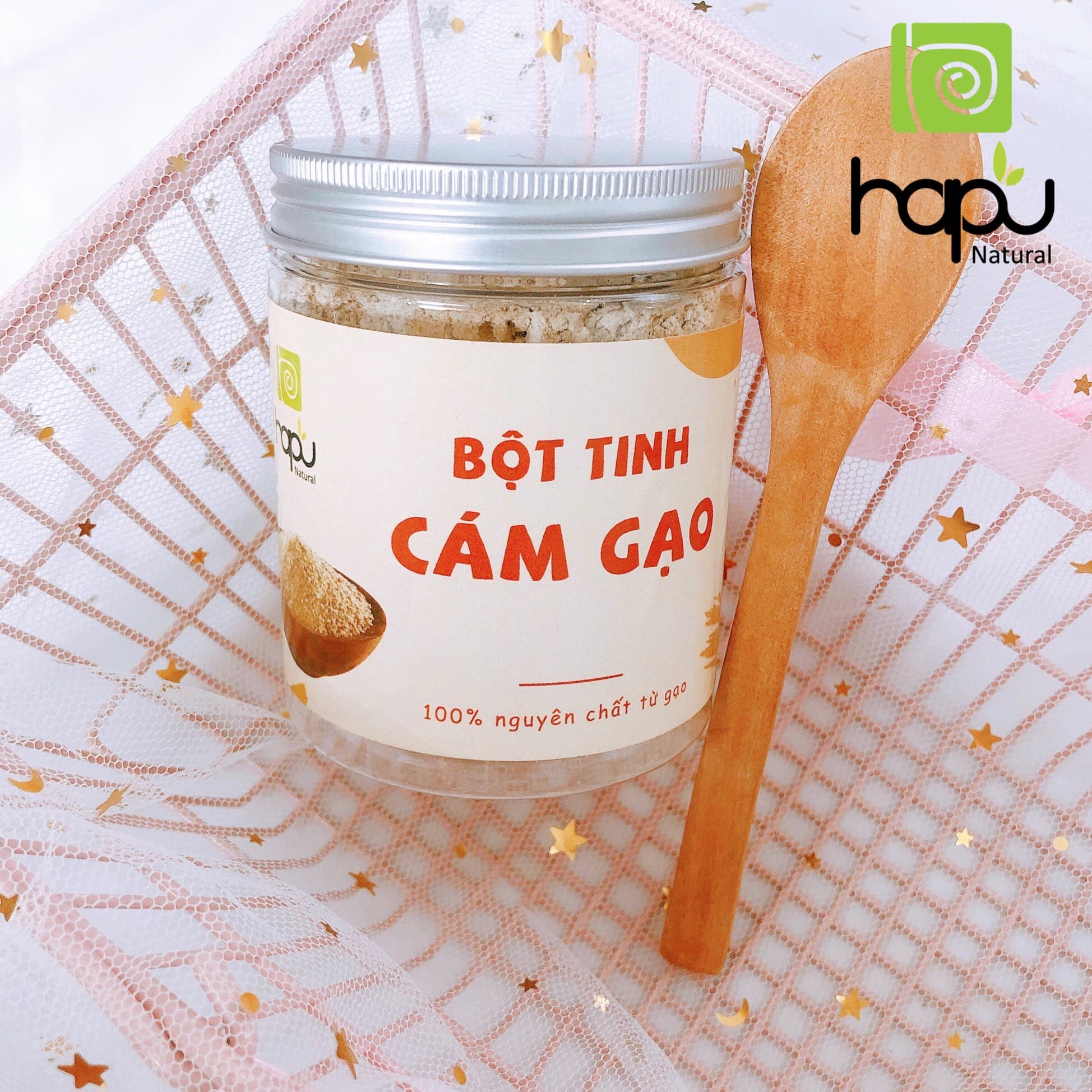 [HCM]Hũ Bột Tinh Cám Gạo Thiên Nhiên HaPu Organic Bột Thiên Nhiên Đắp Mặt Tẩy Tế Bào Nhẹ Nhàng Giảm M.ụ.n Dưỡng Da Sáng Hồng