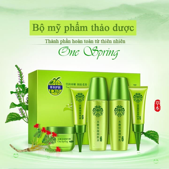 Bộ sản phẩm chăm sóc da dầu mụn/ Bộ chăm sóc da mặt/ Bộ chăm sóc da mặt/ Bộ chăm sóc da mặt cho nam 5 món One Spring