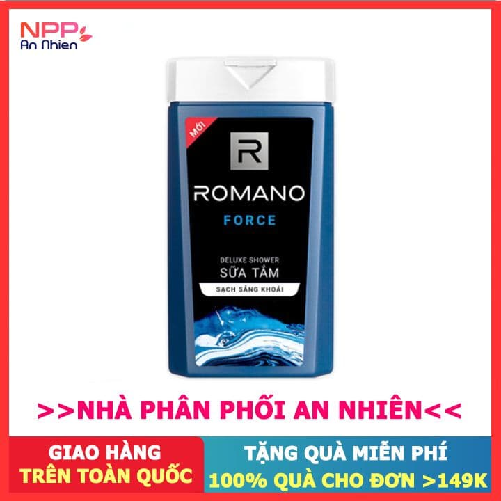 Sữa tắm Romano Force hương nước hoa sạch sảng khoái 380gr- NPP AN NHIÊN