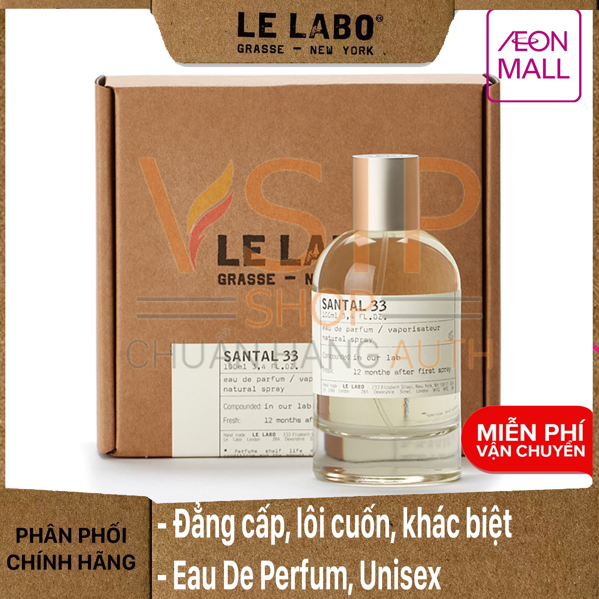 CHÍNH HÃNG - Nước hoa Đẳng Cấp Lôi Cuốn Le Labo Standard 33 100ml ( Lelabo )