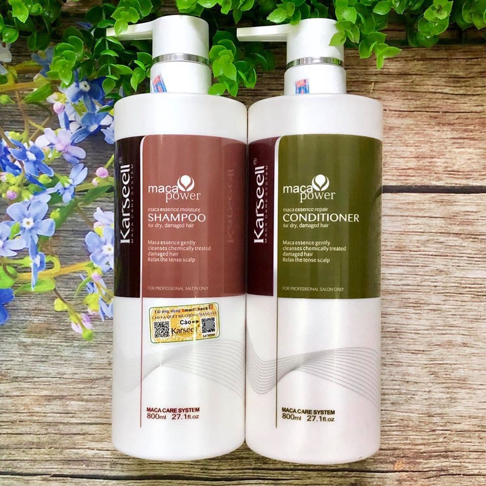 Cặp dầu Gội xả Karseell Collagen Maca
