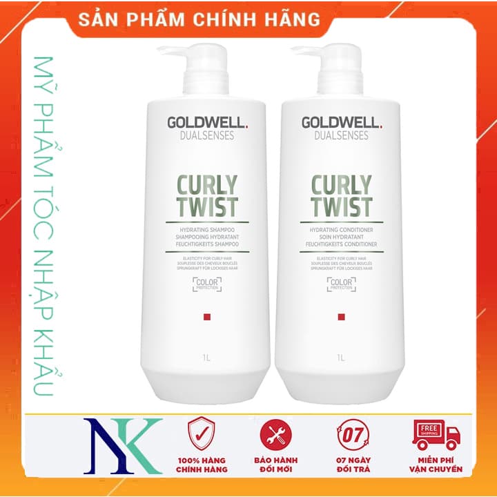 [HCM]Dầu Gội Xả Goldwell Curly Twist Dành Cho Tóc Xoăn Uốn 1000Ml
