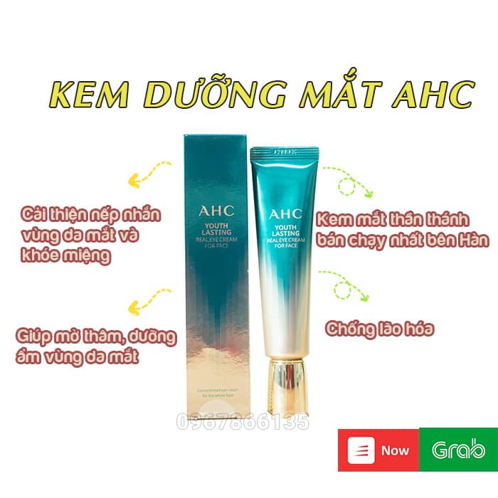 Kem dưỡng mắt  AHC Time Rewind Real Eye Cream For Face 2021 30ml Hàn Quốc mẫu mới 2021