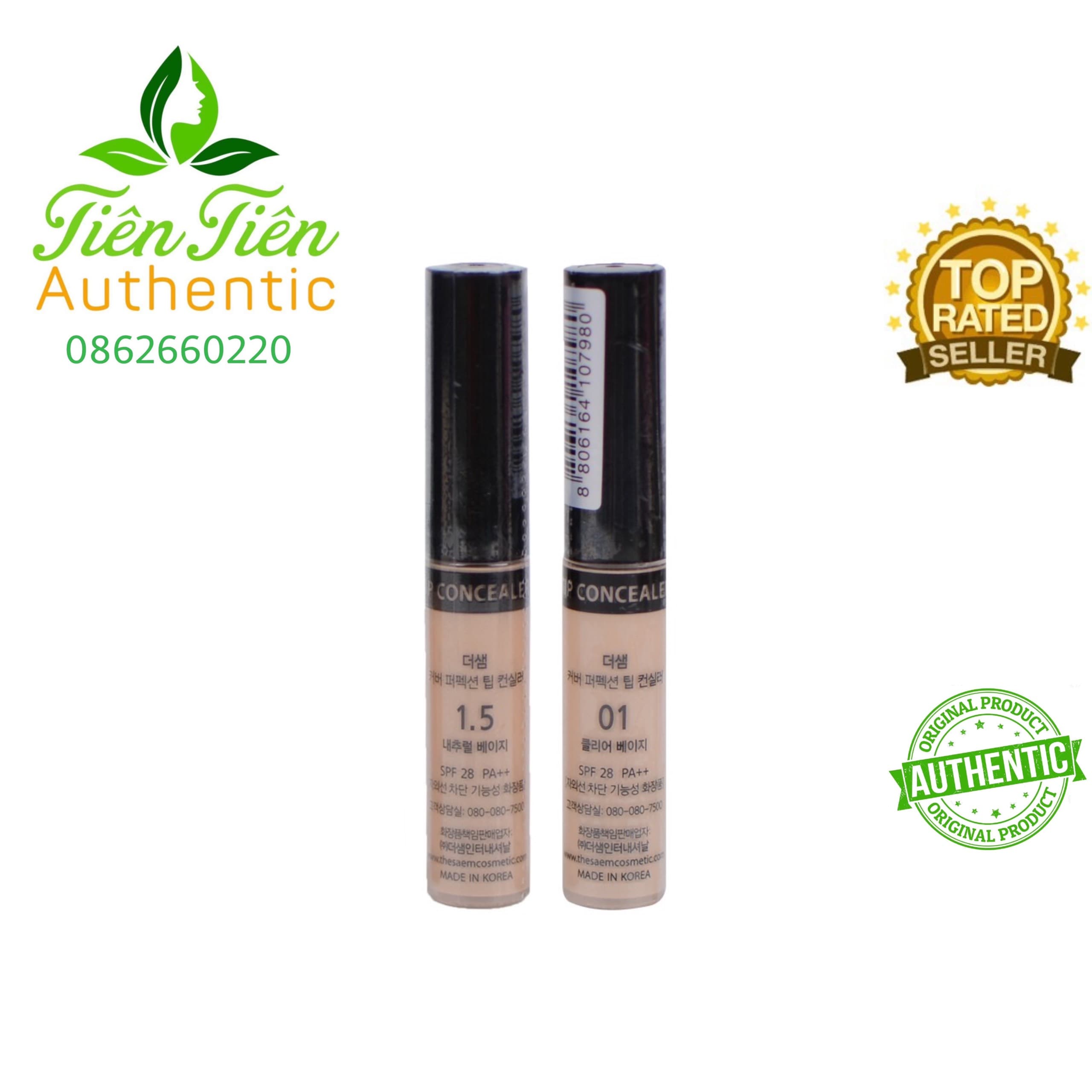 The Saem - Kem che khuyết điểm Cover Perfection Tip Concealer