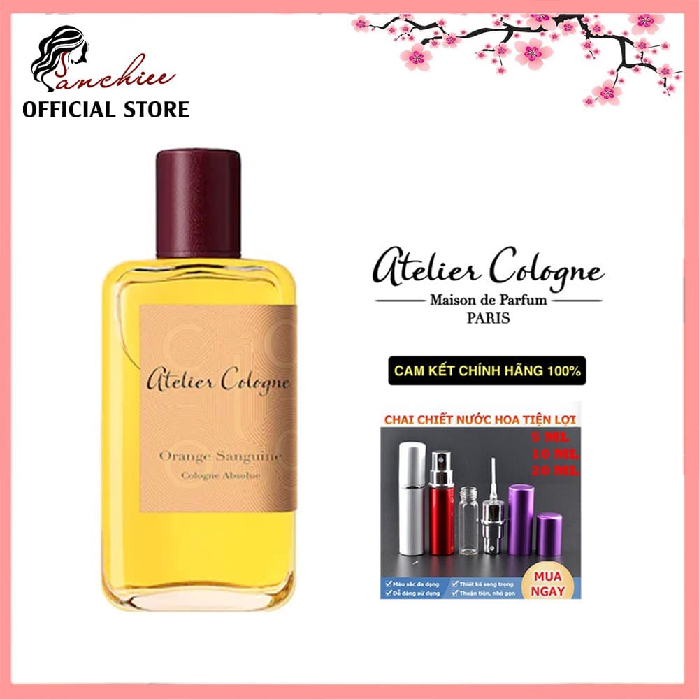 Nước hoa mini [𝘊𝘩𝘪́𝘯𝘩 𝘏𝘢̃𝘯𝘨] cho cả nam và nữ. Nước Hoa Atelier Cologne Orange Sanguine 5/10/20ml Atelier Cologne