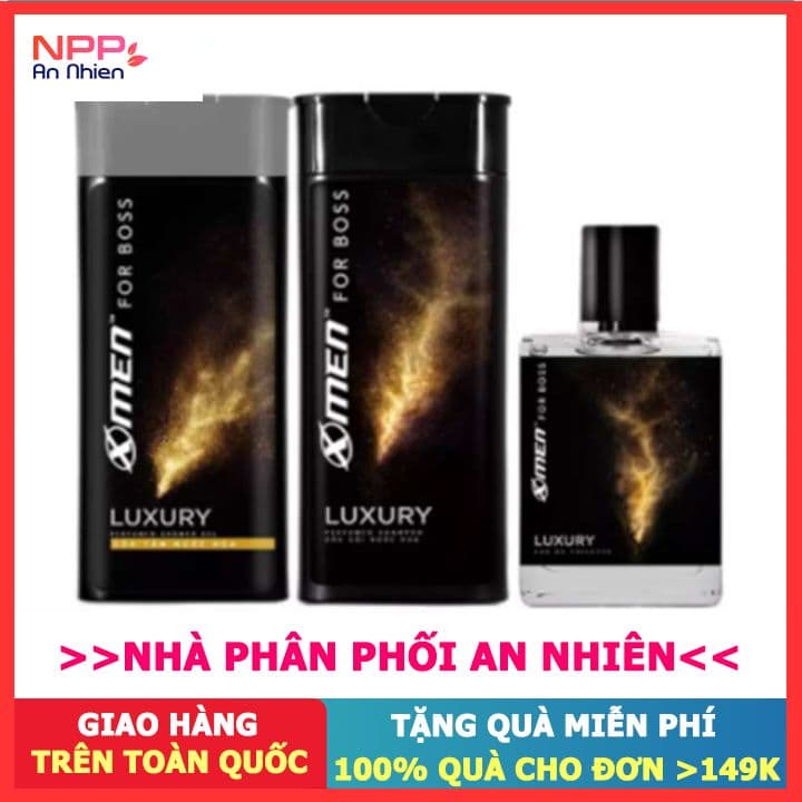 Combo tắm gội và nước hoa X-men for boss Luxury (180g+180g+50ml)- NPP AN NHIÊN