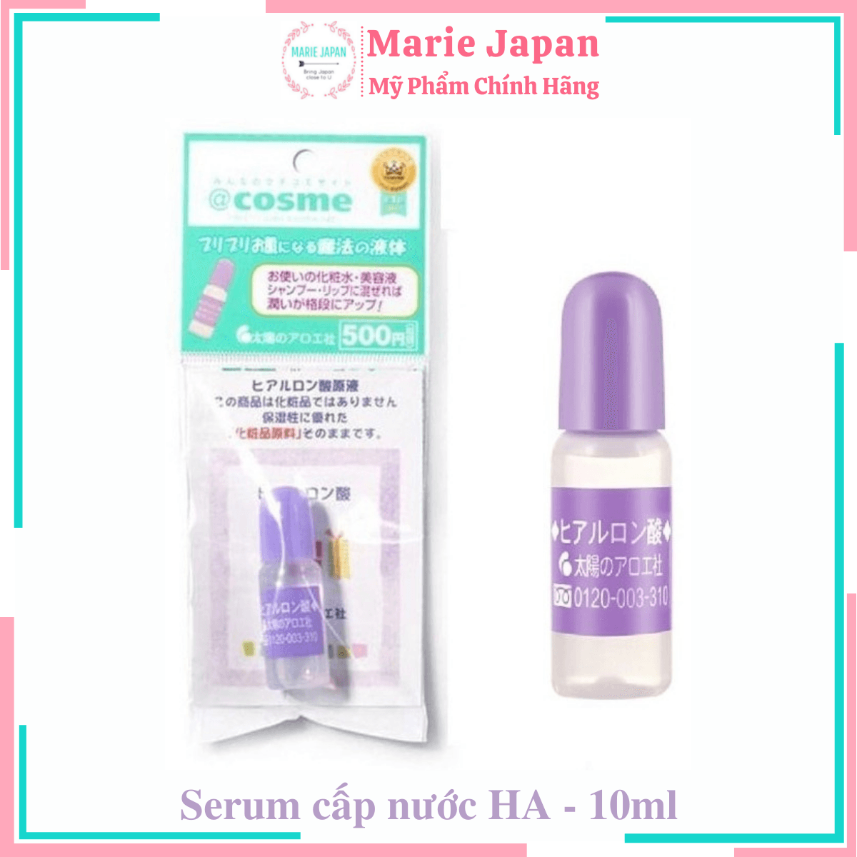 [HCM]Serum Ha cấp nước  Hyaluronic Acid 10ml Nhật Bản
