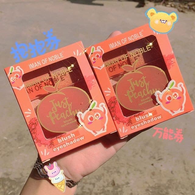 Màu phấn mắt 4 ô nhỏ gọn inman of noble just peachy hot 2020