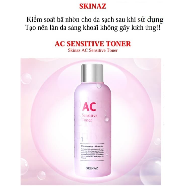 Toner AC Sensitive Toner Skinaz Hàn Quốc