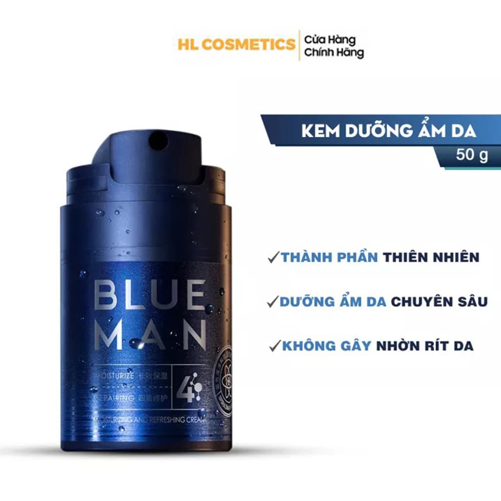 Kem Dưỡng Ẩm Da Cho Nam BLUEMAN Sáng Da Chống Lão Hóa 50g ZL118