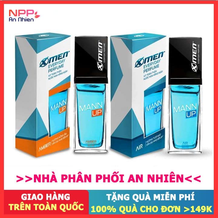 Xịt nước hoa hằng ngày X-Men Everyday Perfume Mann Up chai 50ml- NPP AN NHIÊN
