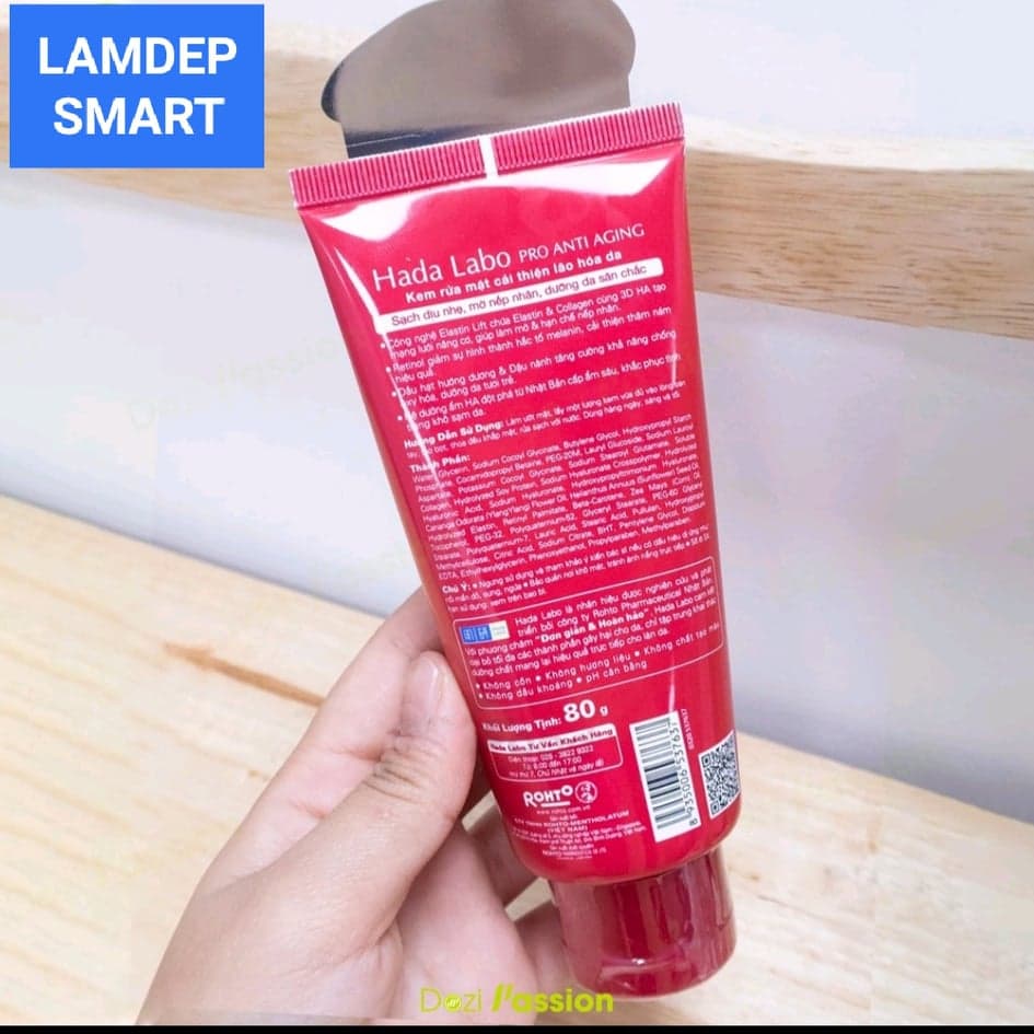 Sữa rửa mặt dưỡng chuyên biệt chống lão hóa Hada Labo Pro Anti Aging α Lifting Cleanser (80g)