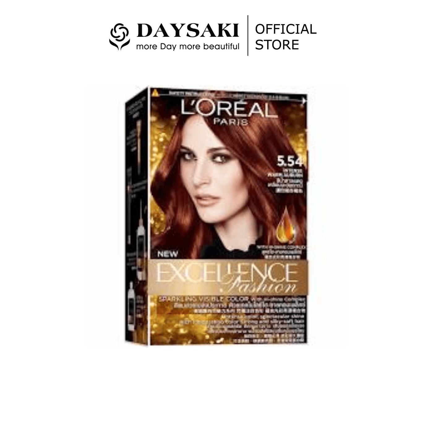 [HCM]LOreal Kem Nhuộm Dưỡng Tóc Màu Thời Trang Excellence Fashion 172ml - Màu 5.54 Nâu Đỏ Ánh Cam