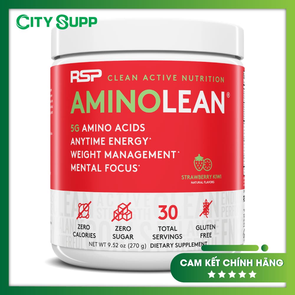 [HCM]RSP Amino Lean Pre-Workout Hoàn Chỉnh Cho Nam và Nữ với EAA Phục Hồi Năng Lượng & L-Carnitine Hỗ Trợ Đốt Mỡ Caffeine Giúp Tỉnh Táo Tập Trung (30 Lần dùng)