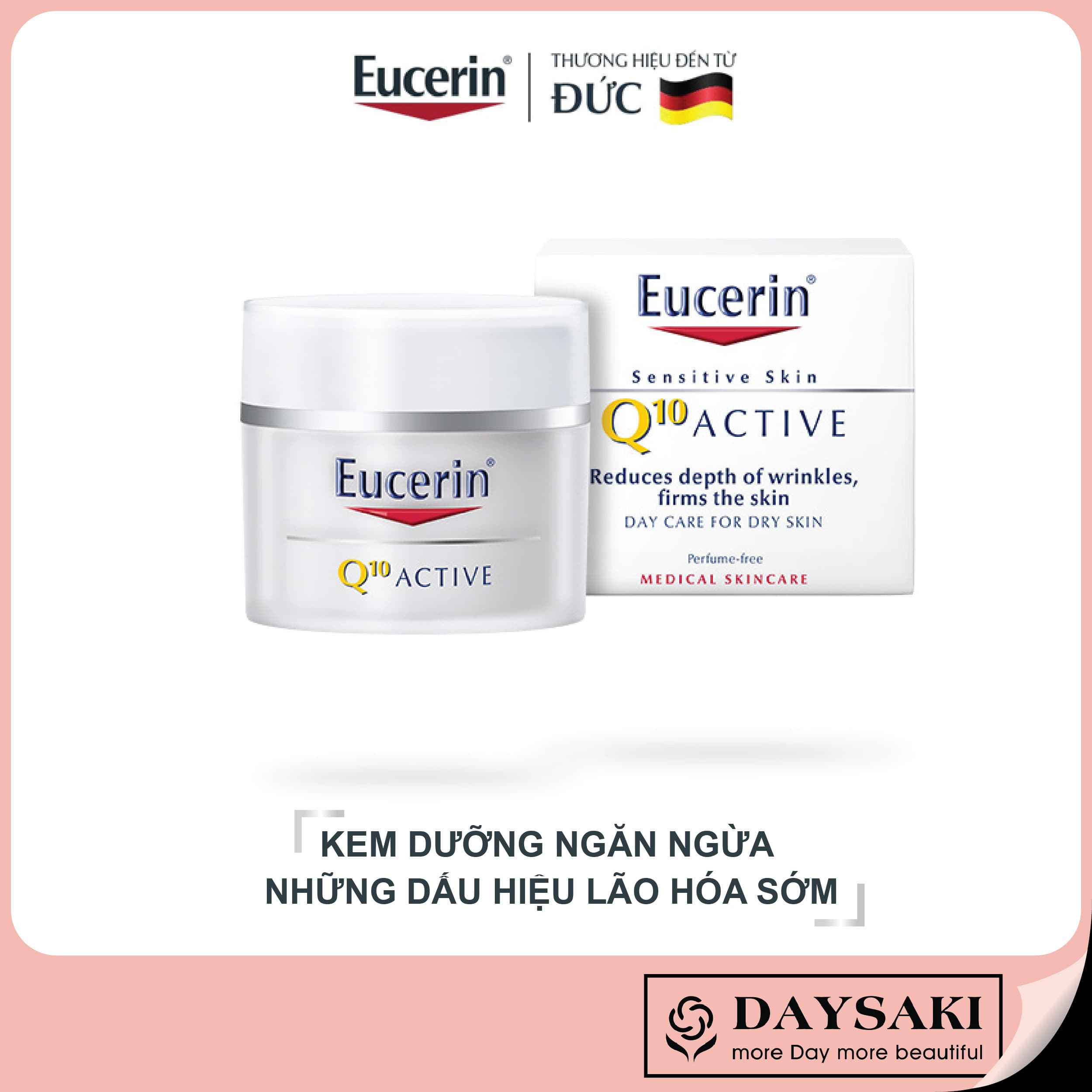 [HCM]Eucerin Kem Dưỡng Ngăn Ngừa Những Dấu Hiệu Lão Hóa Sớm Ban Ngày Q10 Active Day Cream 50ml