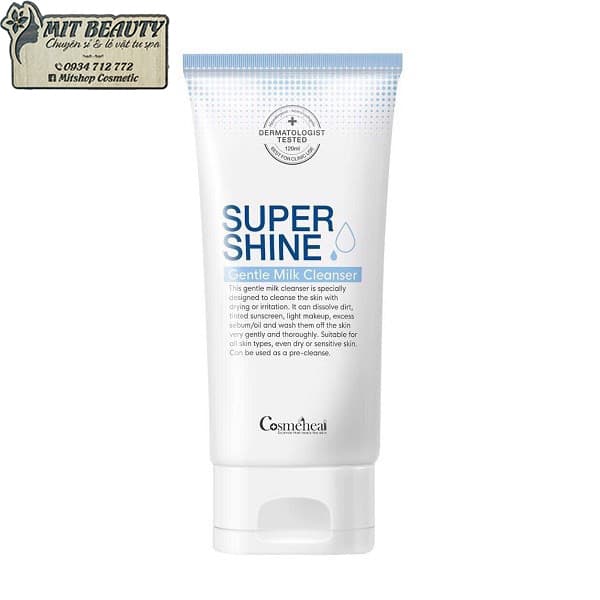 [HCM]Sữa rửa mặt dạng kem không bọt Cosmeheal Super Shine Gentle Milk Cleanser 120ml