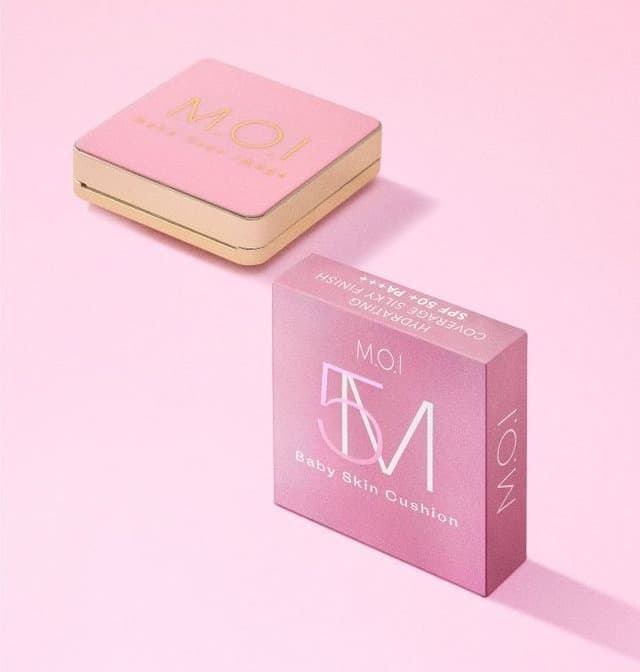 Phấn nước 5M BABY SKIN CUSHION chính hãng MOI cosmetics - Tinh chất hoa nhài và hoa sen làm dịu và cung cấp độ ẩm hoàn hảo cho da