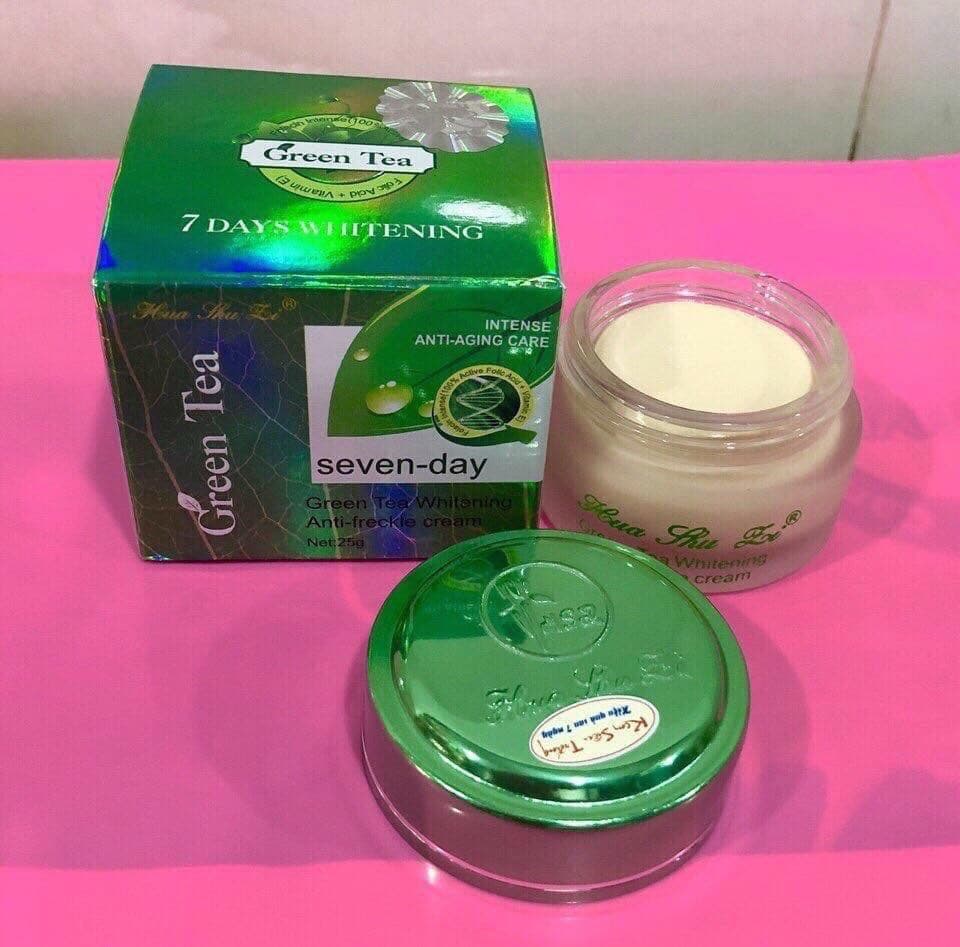 Kem sâm Green Tea HuashuLi Seven day dưỡng Da nám chống nắng Green Tea HuashuLi Seven day kem trà xanh - kem hua shu li - HX1890