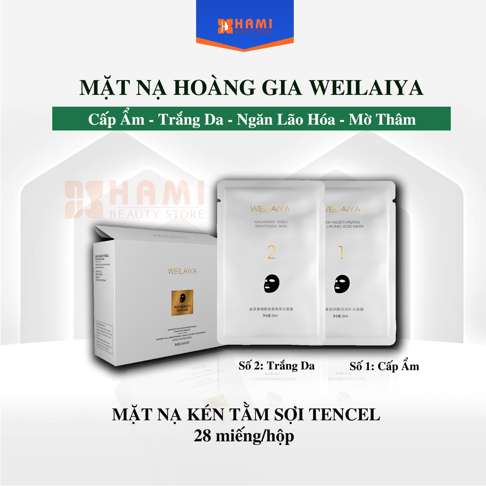 Mặt Nạ Cấp Ẩm Dưỡng Da Weilaiya Sợi Tencel