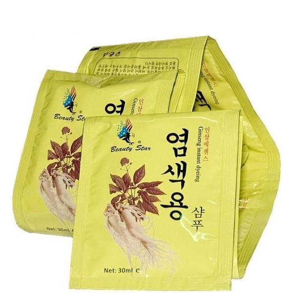 [HCM]Set 10 Gói Dầu Gội Đen Tóc Nhân Sâm Beauty Star Hàn Quốc