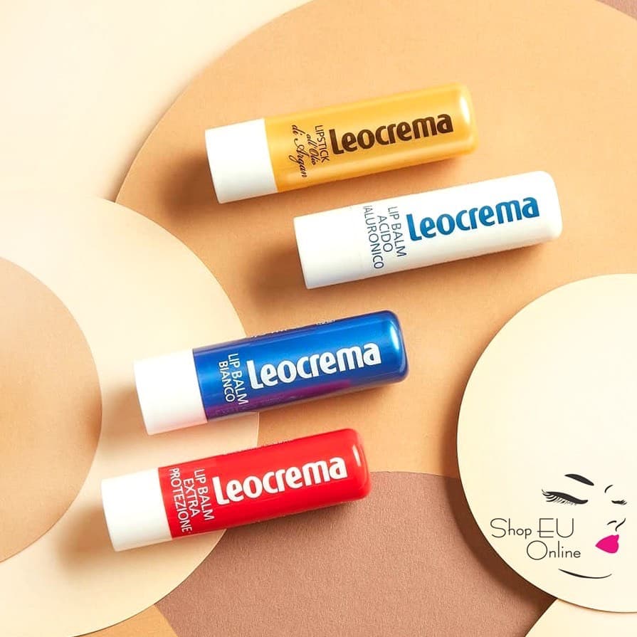 Son Dưỡng Môi Leocrema Son Dưỡng không màu - Son Dưỡng Có Màu - Dưỡng ẩm cao Nuôi Dưỡng Sâu-Italy