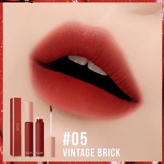 Son kem Eglips Velvet Fit Tint siêu lì 4g (#05 Vintage Brick - Màu đỏ gạch)