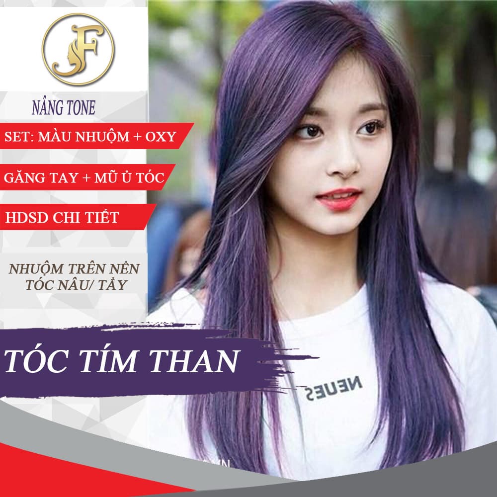 [HCM]Thuốc Nhuộm Tóc Màu Tím Than Johnny Feel-tặng oxy