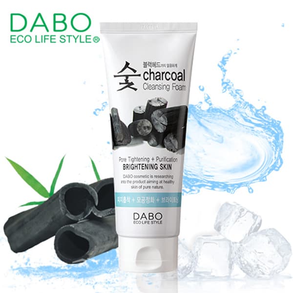 Sữa rửa mặt Dabo than hoạt tính 3 in 1 giúp da căng mịn và kiểm soát bã nhờn cao cấp Hàn Quốc 60ml