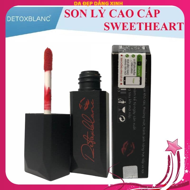 Son kem lì Detox Blanc Siêu mịn màu Sweetheart [Quà tặng]
