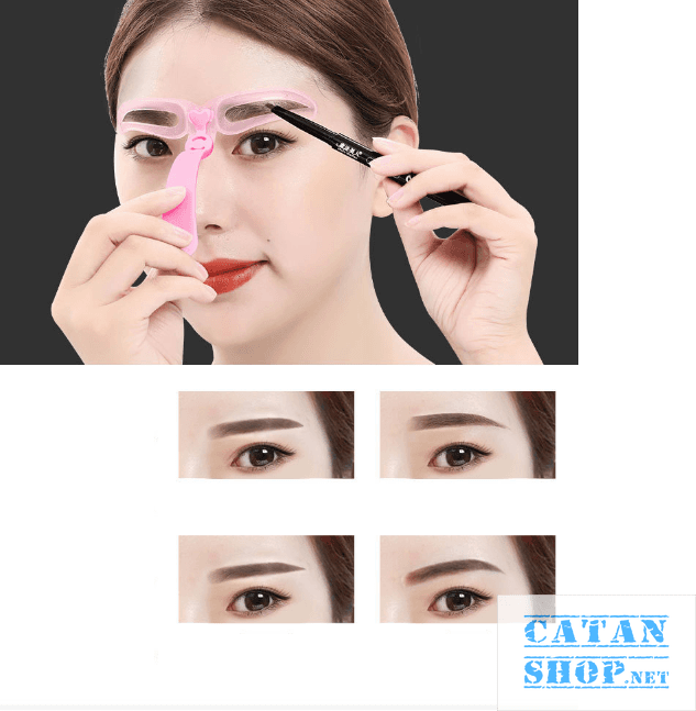 [HCM]Đồ dùng trang điểm bộ 4 kiểu hoặc 8 kiểu Khuôn kẻ chân mày đẹp khung kẻ định hình chân mày cầm tay tiện lợi GD340-CMcamtay
