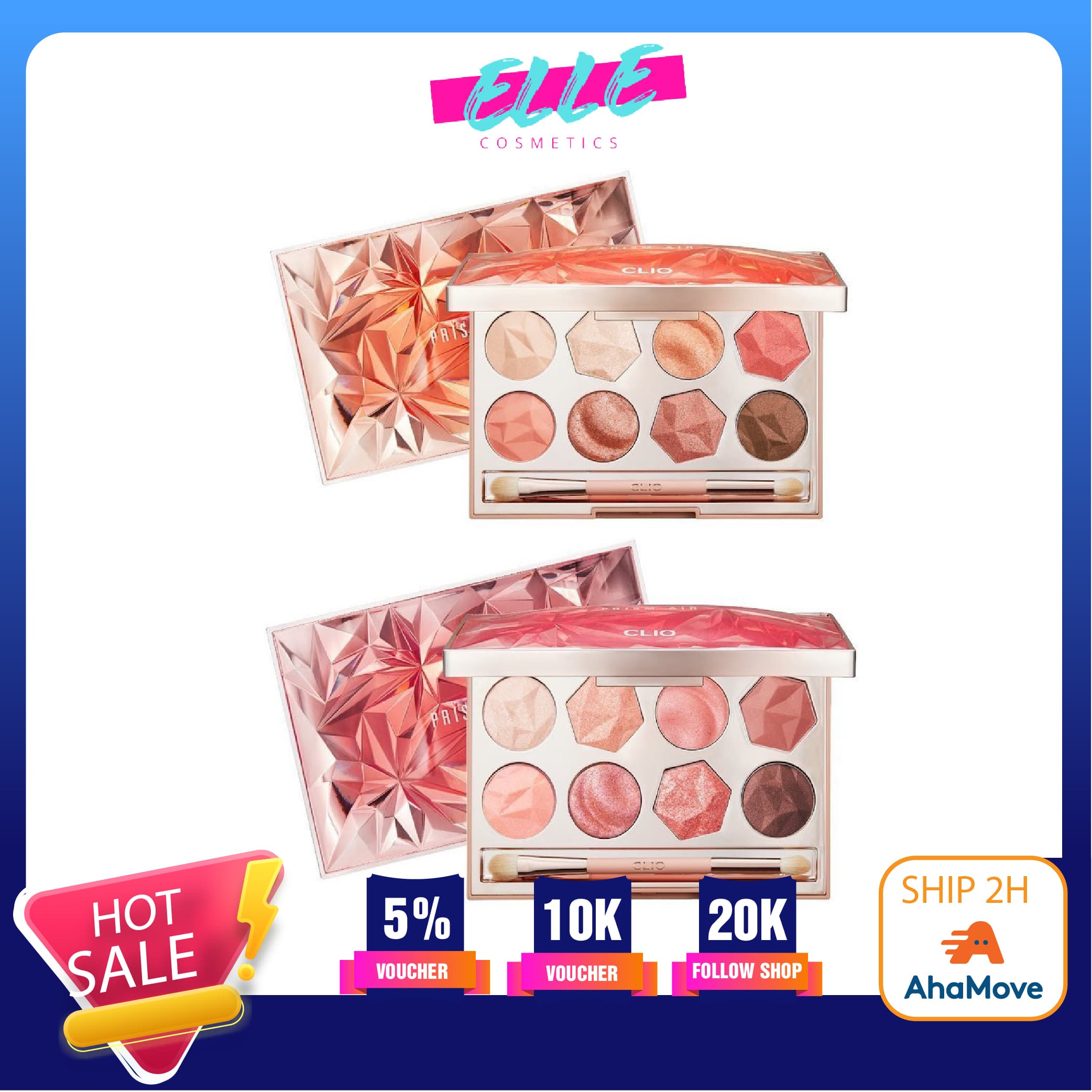 [HCM]Phấn Mắt Clio Prisum Air Eye Palette 8 màu
