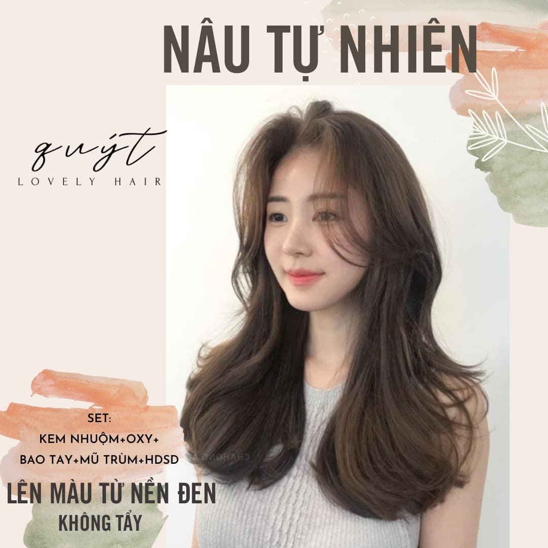 [HCM]thuốc nhuộm tóc NÂU TỰ NHIÊN-TẶNG OXY- SIÊU MỀN MƯỢT