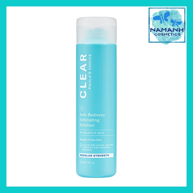 Tẩy tế bào chết Paulas Choice CLEAR Regular Strength Anti-Redness Exfoliating Solution 2% Salicylic Acid 118ml