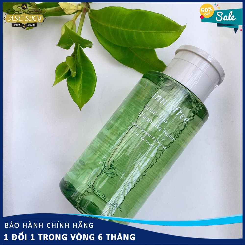 [HÀNG HOT] Nước Tẩy Trang Trà Xanh INNISFREE GREEN TEA CLEANSING WATER 300ml Nước Tẩy Trang Cho Da Dầu Mụn  Phù Hợp Với Các Loại Da Kể Cả Da Nhạy Cảm Mẫn Cảm.