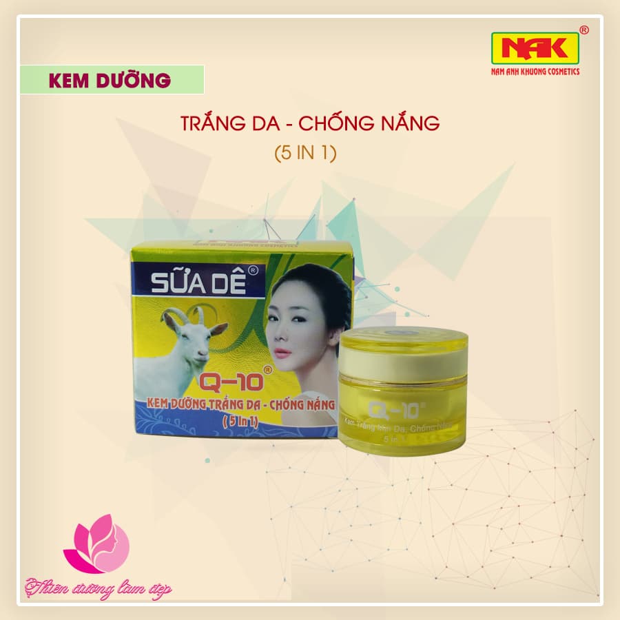 [HCM] Kem dưỡng trắng da Chống nắng 5 in 1 Q-10 SỮA DÊ - 12g