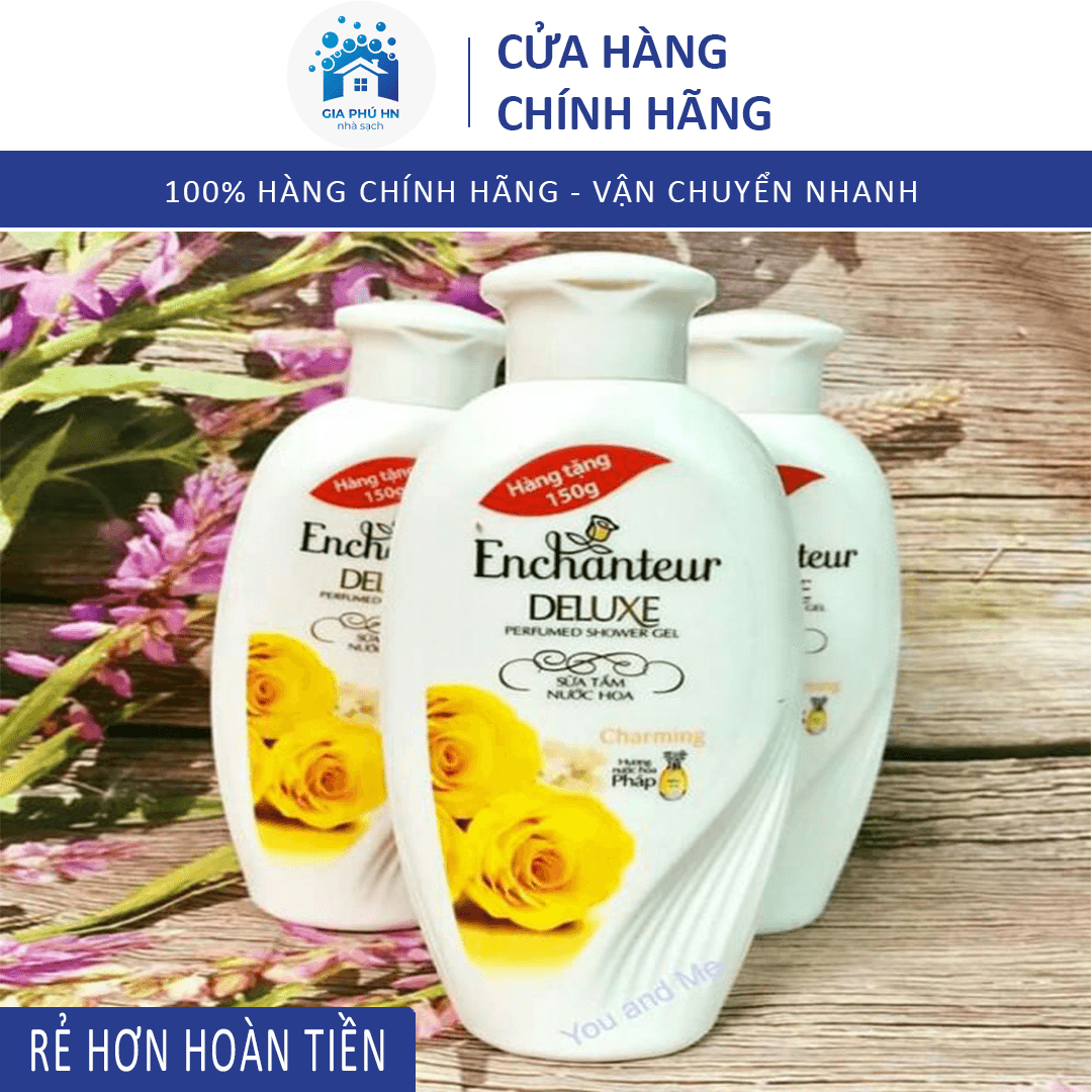 Sữa Tắm Enchanteur Deluxe Sữa Tắm Hương Nước Hoa Pháp Trắng Da Chống Lão Hoá Chai 150g