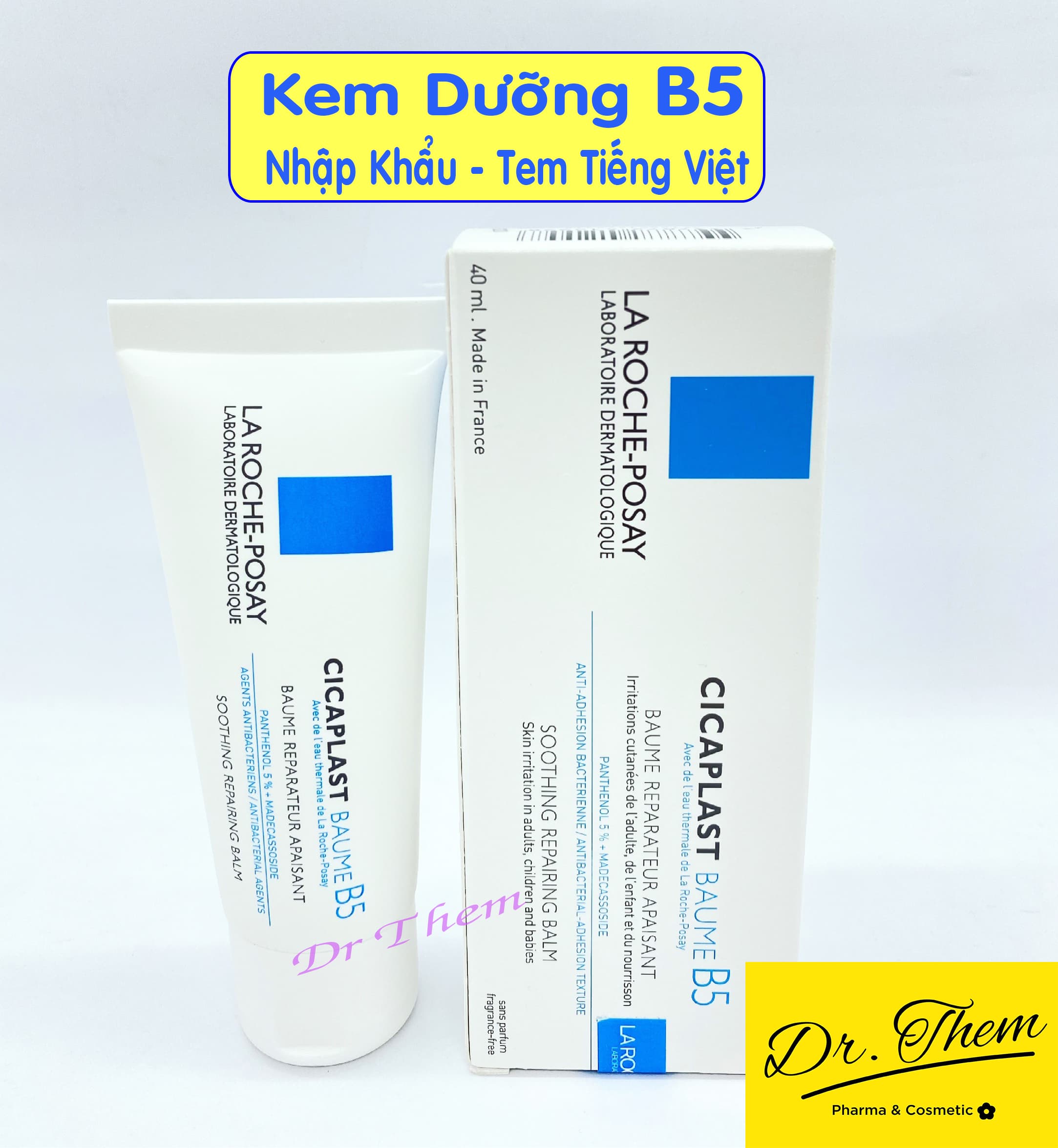 Kem Dưỡng B5 La Roche-Posay CICAPLAST BAUME B5 - Làm Dịu Kích Ứng Phục Hồi Làn Da - Laroche 40ml