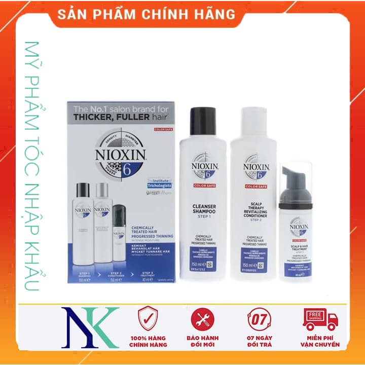 [HCM]Bộ Dầu Gội Nioxin Trialkit Chống Rụng Tóc ( Hệ Thống 6)