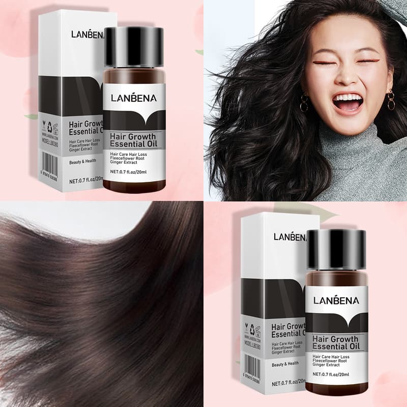 [HCM][Peachy Sis Shop] Tinh Chất Kích Thích Mọc Tóc Dưỡng Tóc Chuyên Sâu Mọc Nhanh Giảm Gãy Rụng Lanbena Hair Growth Oil 20Ml