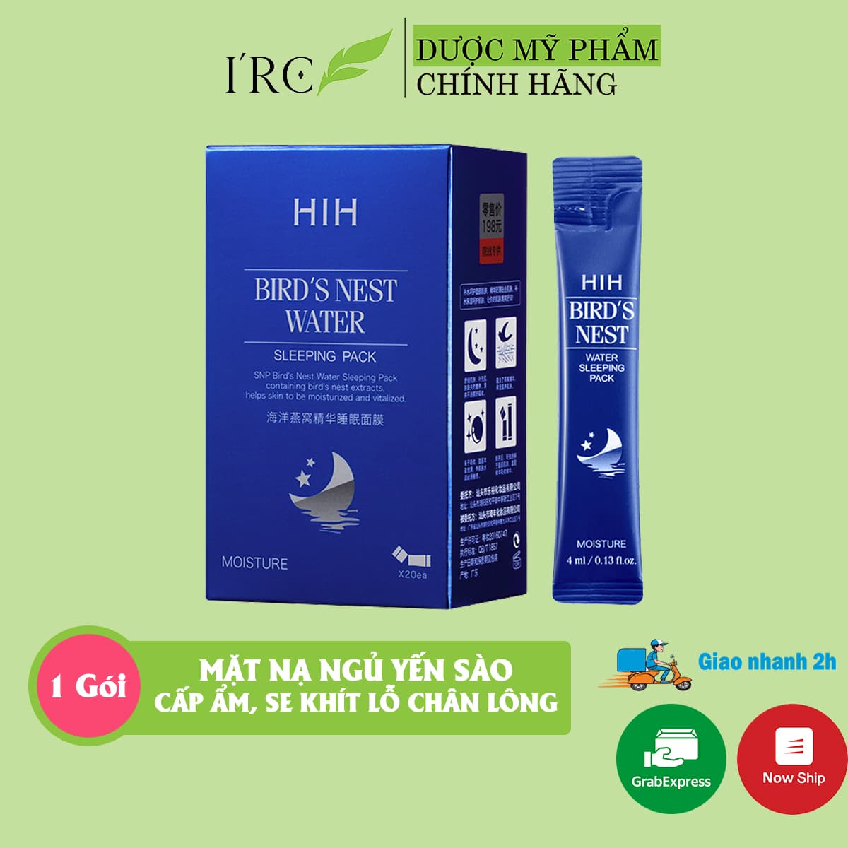 2 Gói Mặt Nạ Ngủ Tinh Chất Yến Sào Dưỡng Ẩm Cấp Nước Chăm Sóc Da Và Thu Nhỏ Lỗ Chân Lông