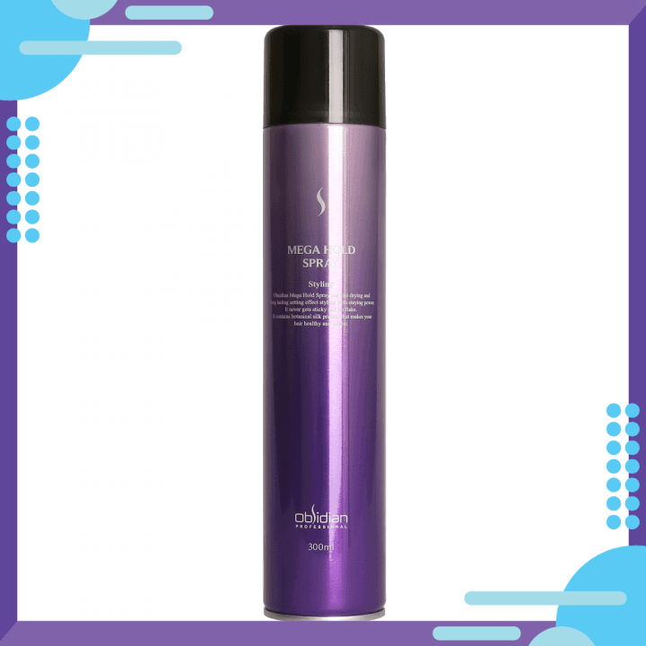 Gôm xịt tóc cứng Obsidian Mega Hold Spray Hàn Quốc 300ml