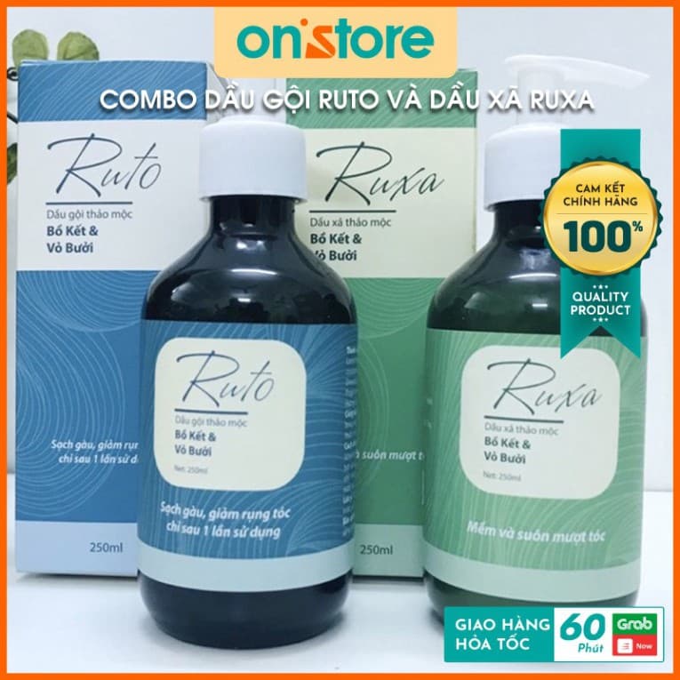 Combo Dầu Gội Xả Bồ Kết Thảo Mộc Tinh Chất Vỏ Bưởi Và Bồ Kết Sạch Gàu Chống Rụng Tóc Dầu gội Bồ Kết Giá Rẻ - 500ml