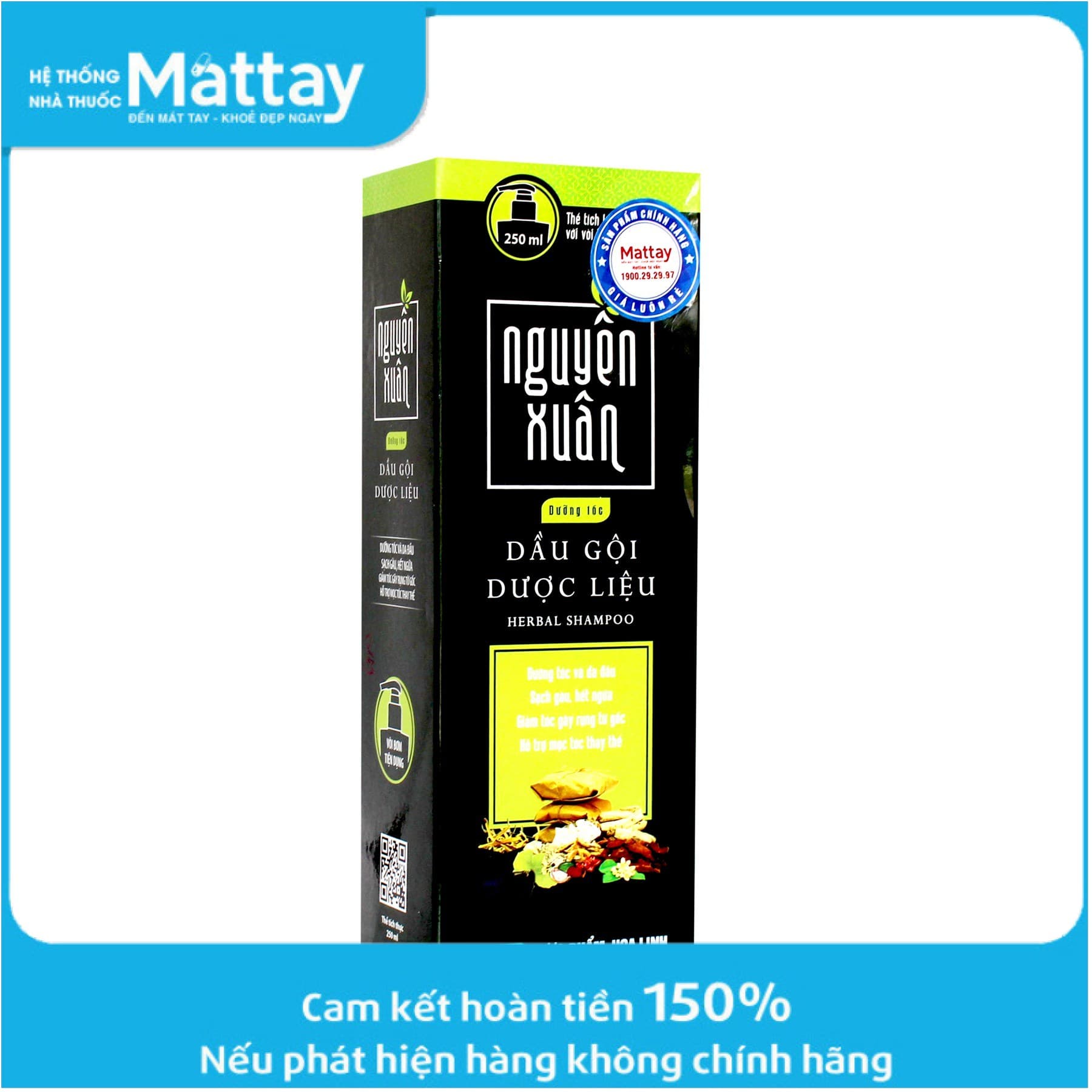 Dầu Gội Dược Liệu Nguyên Xuân Xanh - Dưỡng Tóc (200ml)