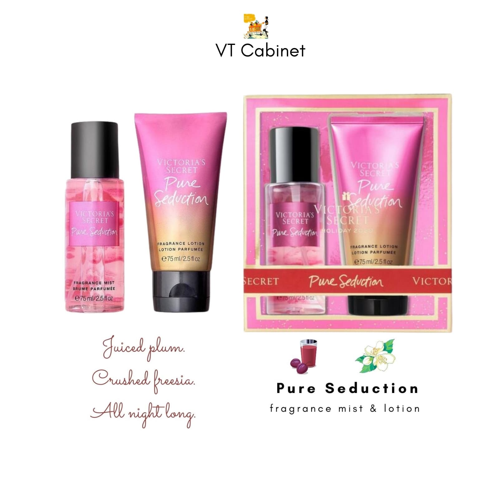 [HCM]Bộ quà tặng PURE SEDUCTION - [Holiday 2020] Victorias Secret Mini Fragrance Mist and Lotion