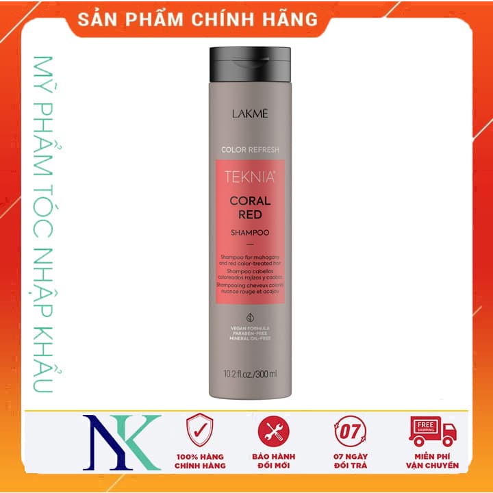 Dầu Gội Dưỡng Màu Tóc Nhuộm (Màu Đỏ) Lakme Teknia Coral Red 300Ml