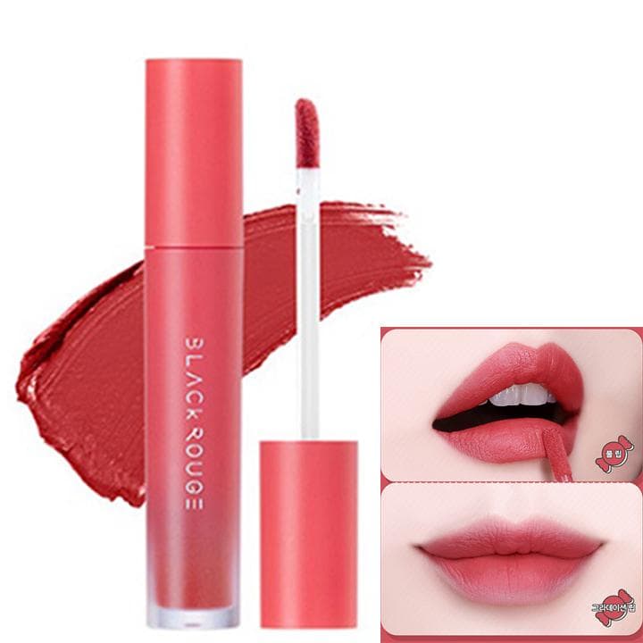 Son kem Black Rouge Air Fit Velvet Tint Hàn Quốc 4ml (S01 Rosy Cinnamon: hồng đào ấm)