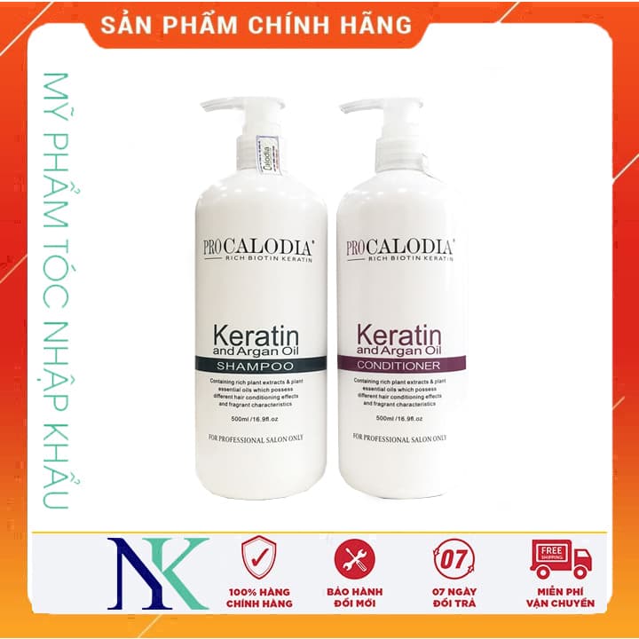 Dầu Gội Xã Calodia Keratin Phục Hồi Tóc Hư Tổn Nặng 500Ml