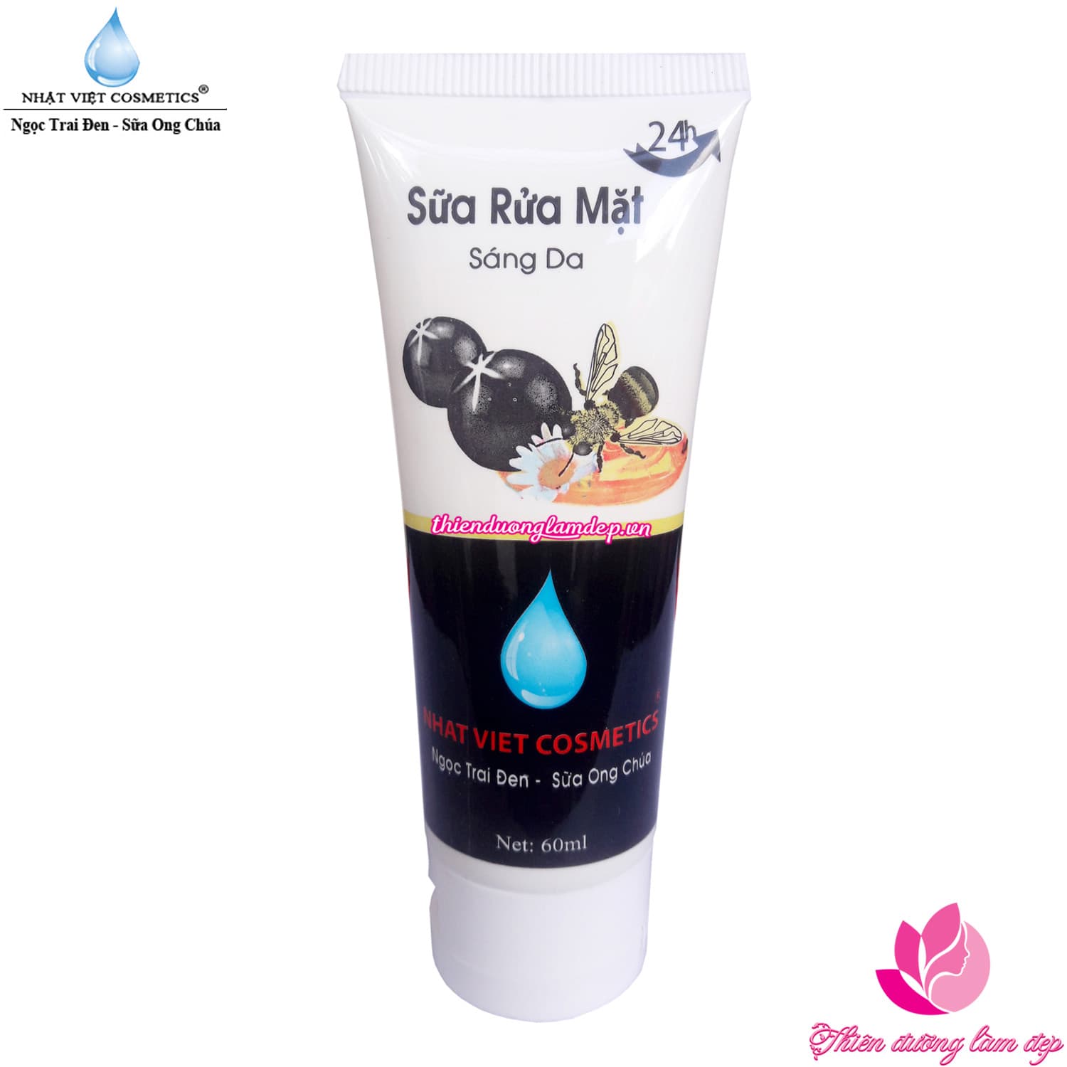 [HCM]Sữa rửa mặt sáng da Ngọc Trai Đen - Sữa Ong Chúa NHẬT VIỆT - 60g