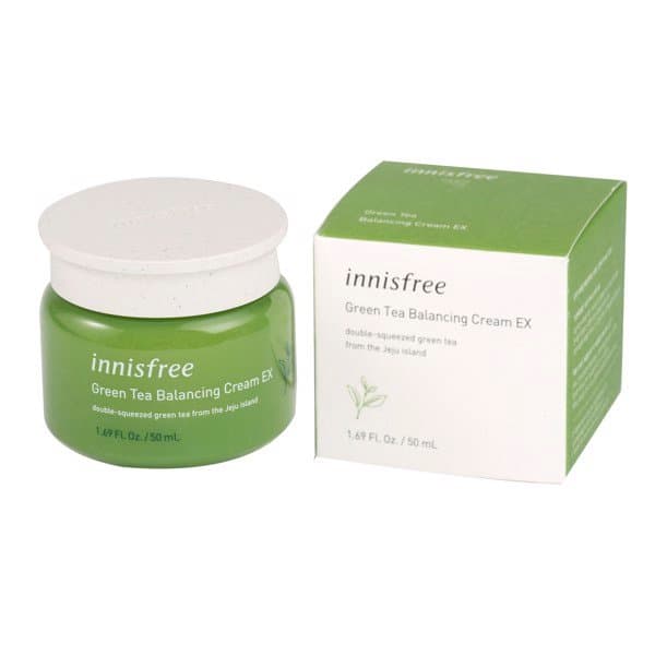 Kem dưỡng trắng da chiết xuất trà xanh Innifree Green Tea Balancing Cream Ex 50g