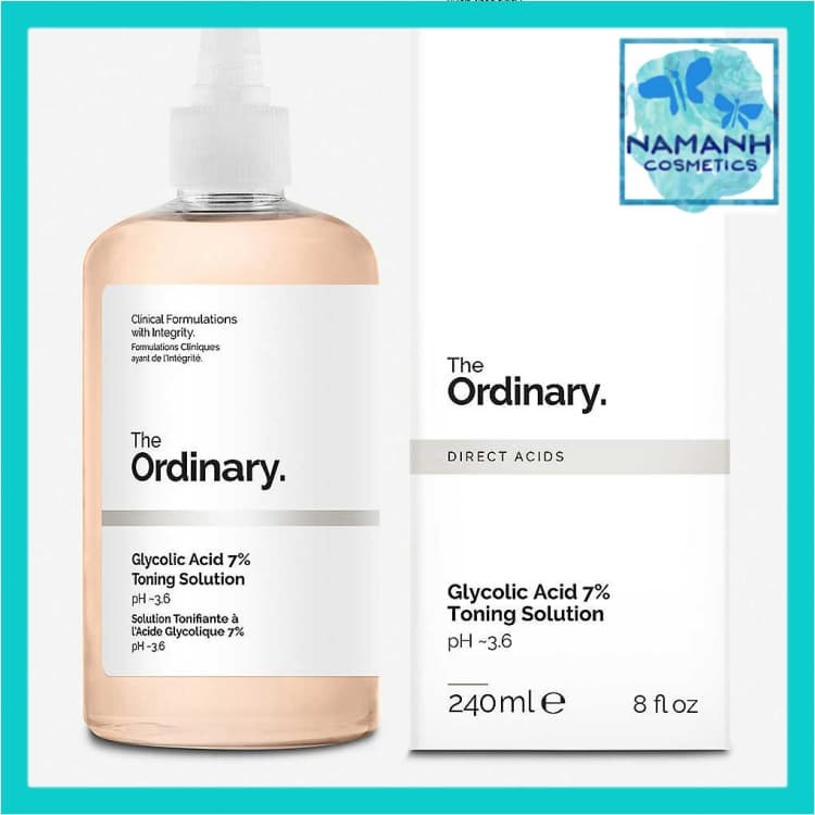 Nước hoa hồng tẩy da chết AHA The Ordinary Glycolic Acid 7% Toning Solution 240ml